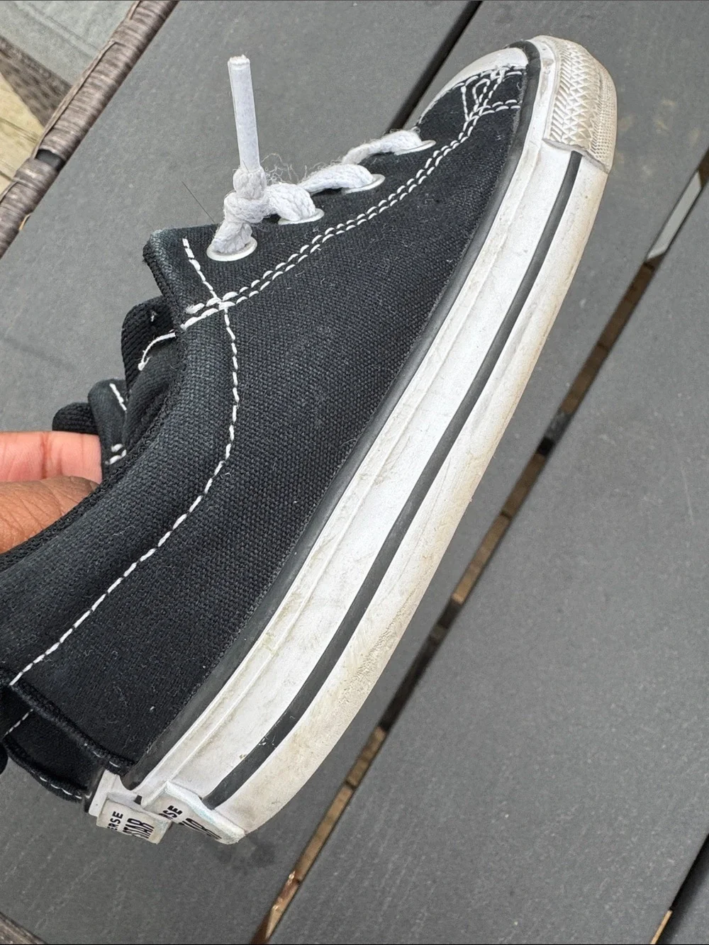 Converse Kids Black and White Low Top Sneakers